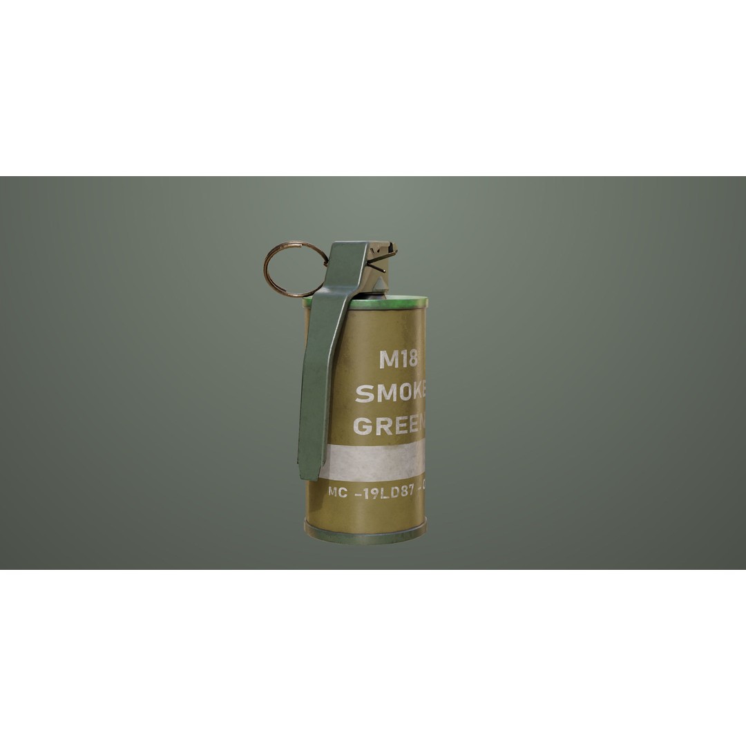 Smoke and Flash Grenades 3D Model – Low Poly PBR Game Asset, FBX - View 10