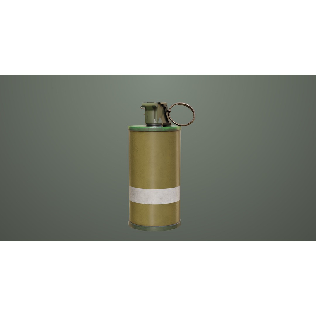 Smoke and Flash Grenades 3D Model – Low Poly PBR Game Asset, FBX - View 12