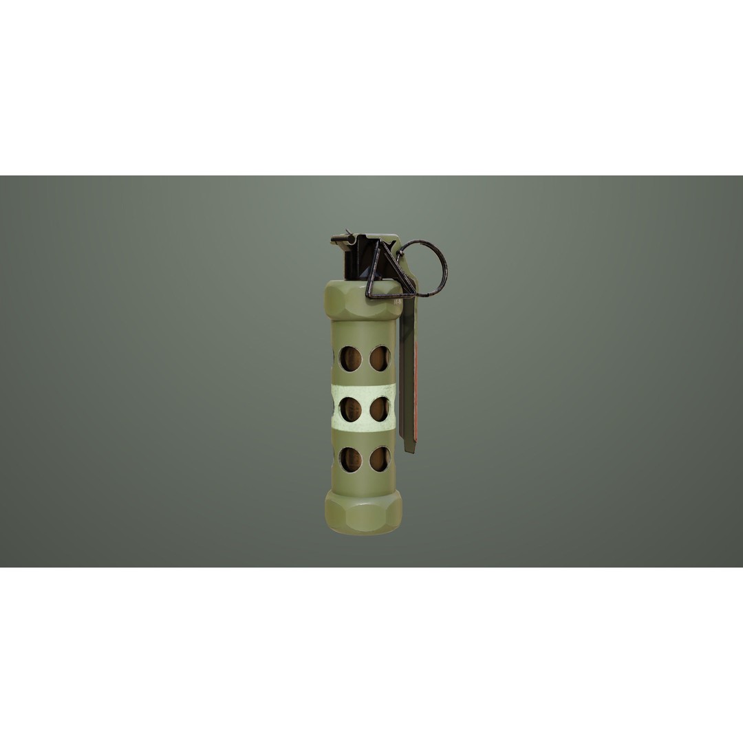 Smoke and Flash Grenades 3D Model – Low Poly PBR Game Asset, FBX - View 15