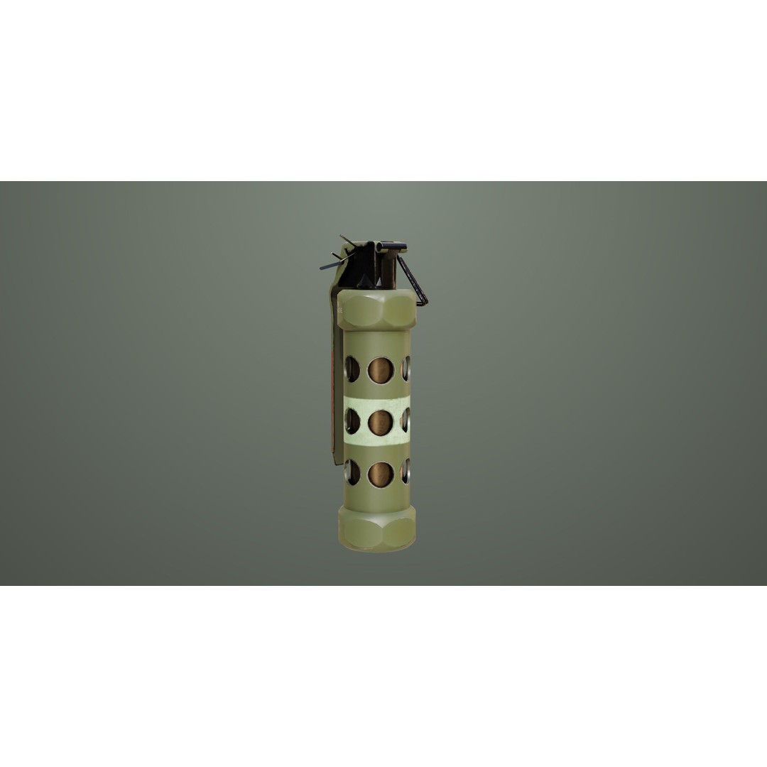 Smoke and Flash Grenades 3D Model – Low Poly PBR Game Asset, FBX - View 16