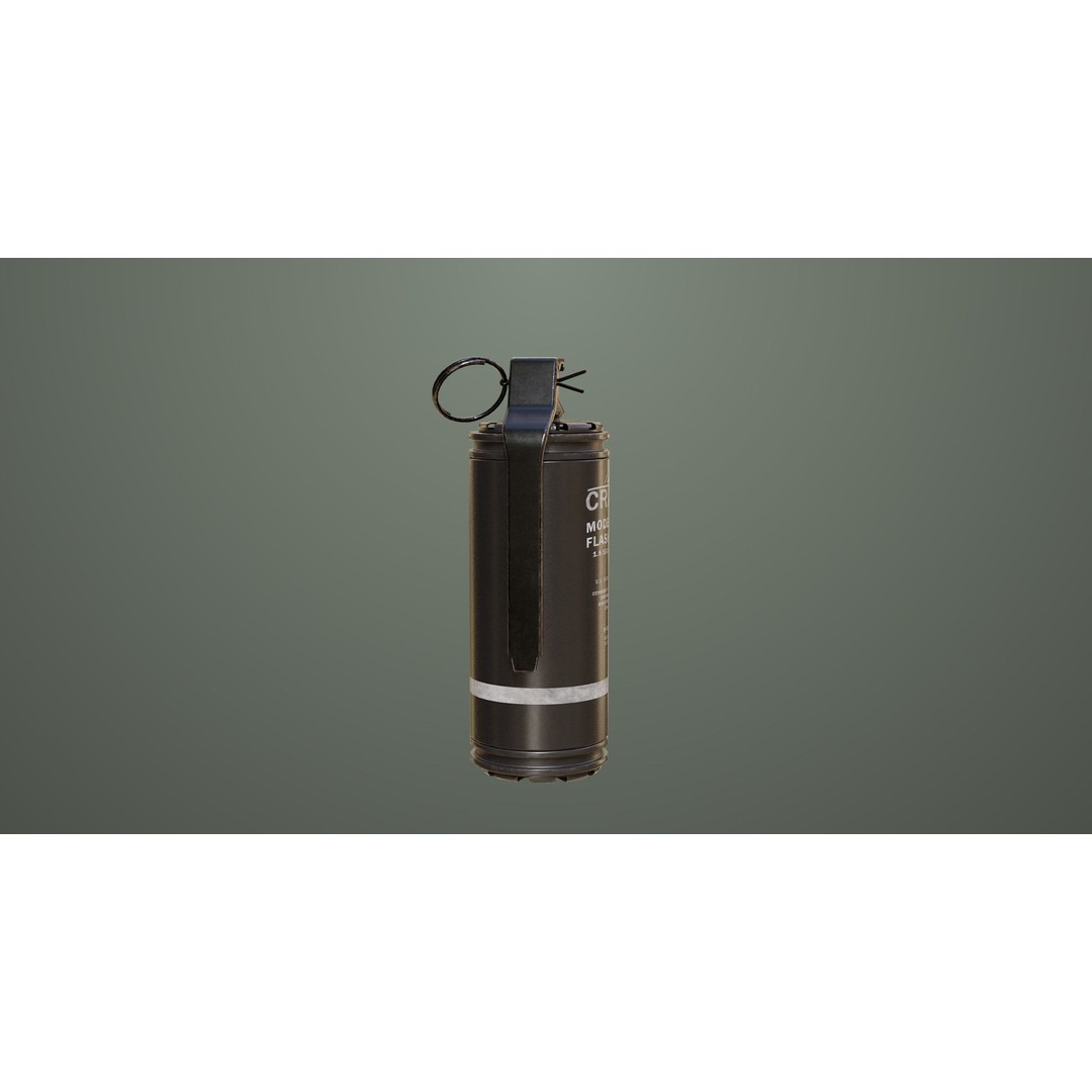 Smoke and Flash Grenades 3D Model – Low Poly PBR Game Asset, FBX - View 18