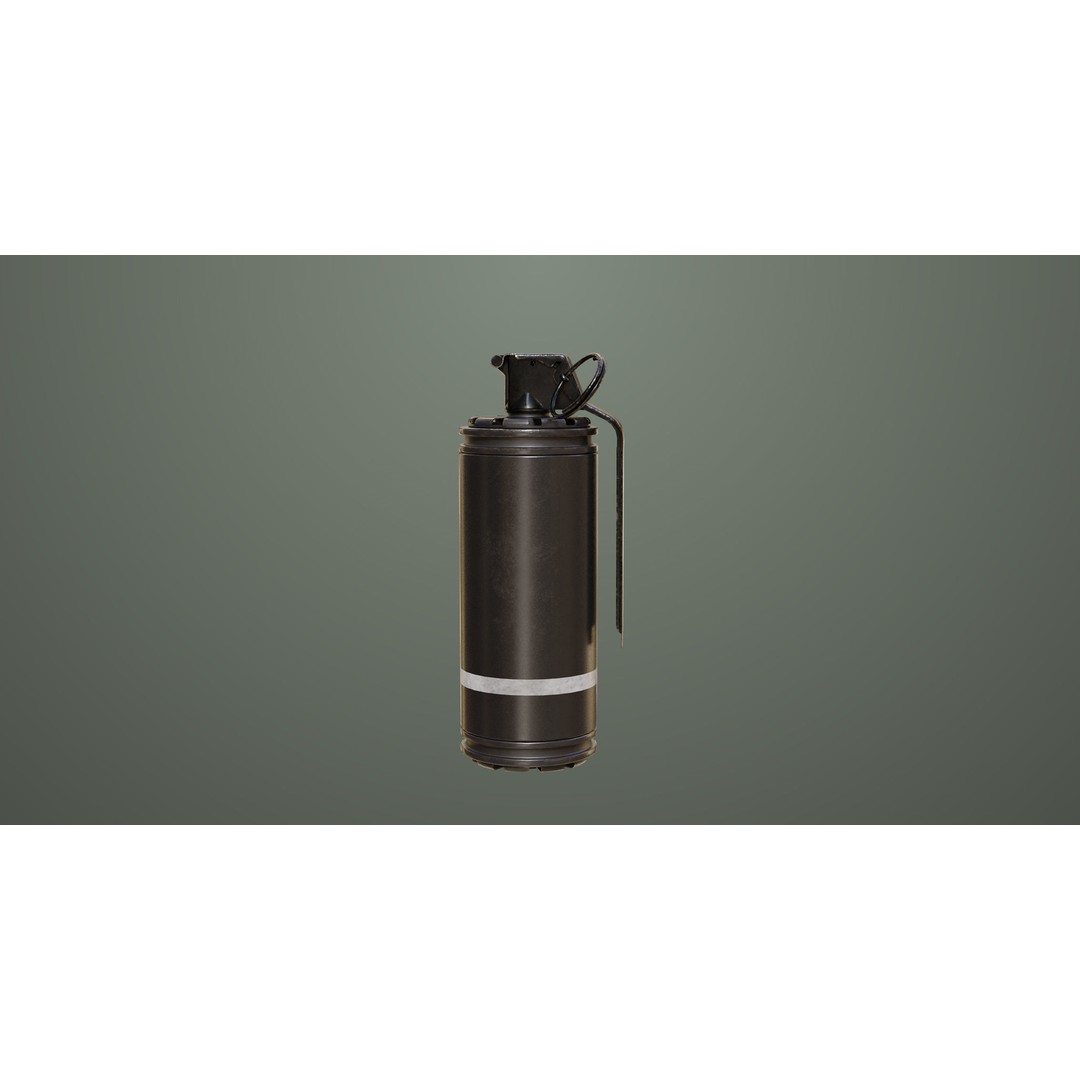 Smoke and Flash Grenades 3D Model – Low Poly PBR Game Asset, FBX - View 21
