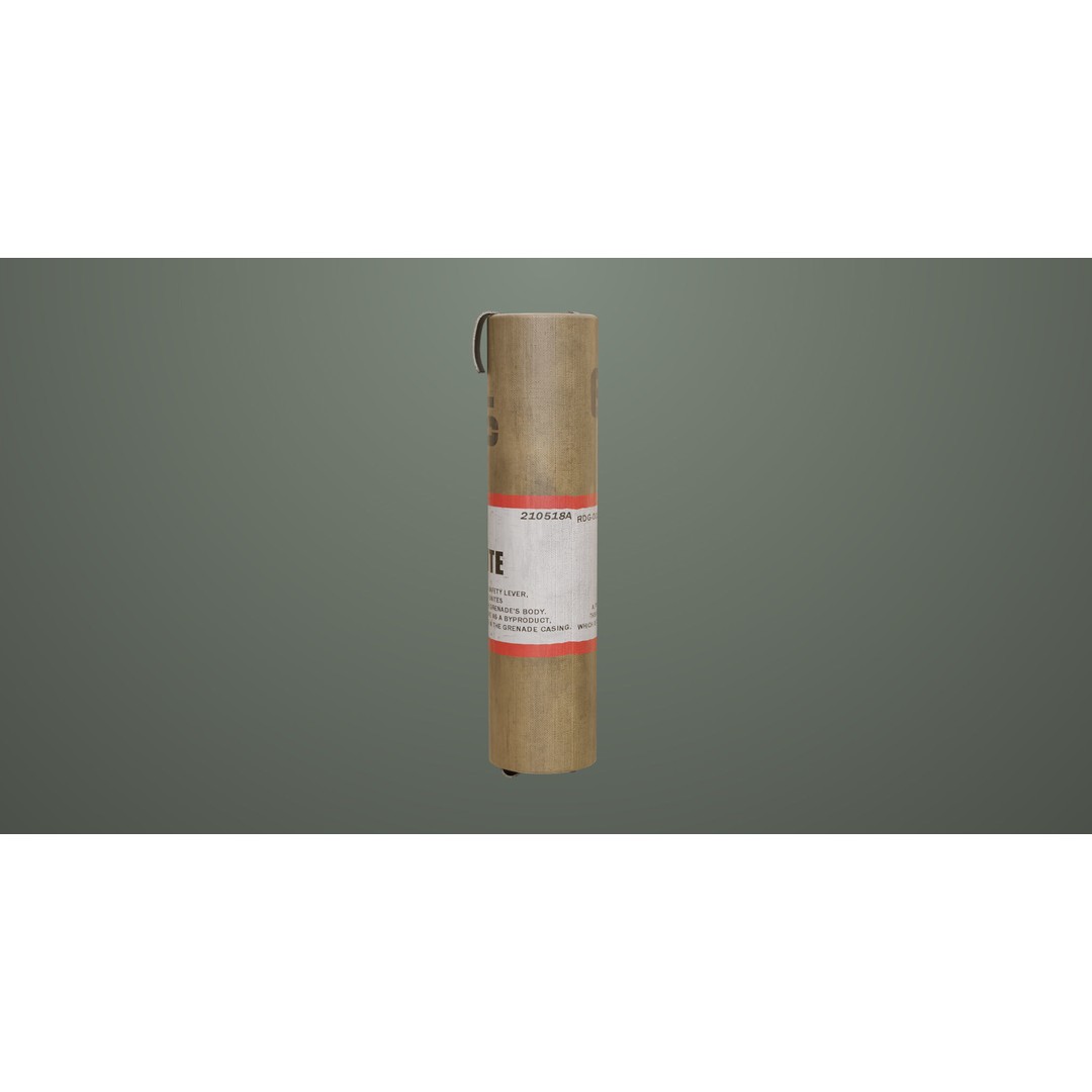 Smoke and Flash Grenades 3D Model – Low Poly PBR Game Asset, FBX - View 22