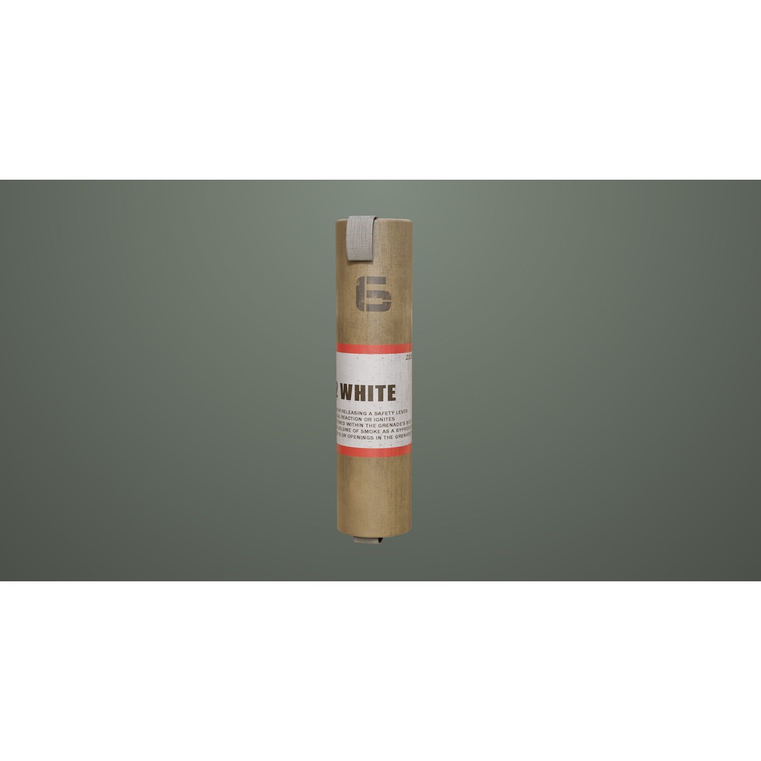 Smoke and Flash Grenades 3D Model – Low Poly PBR Game Asset, FBX - View 23