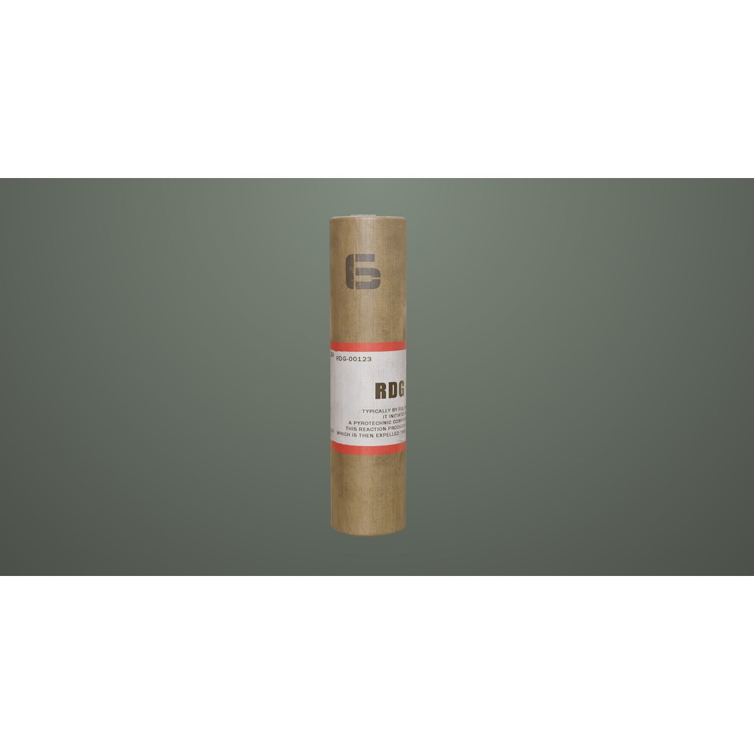 Smoke and Flash Grenades 3D Model – Low Poly PBR Game Asset, FBX - View 25