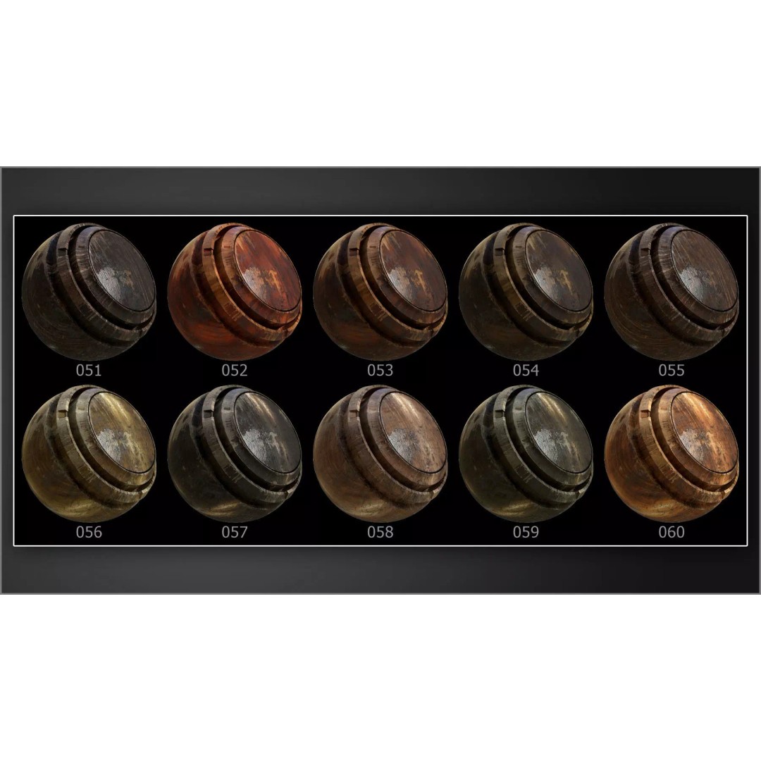 100 Chipped and Burned Wood Smart Materials 3D Model – Substance Painter Textures - View 10