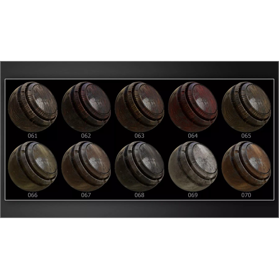 100 Chipped and Burned Wood Smart Materials 3D Model – Substance Painter Textures - View 11