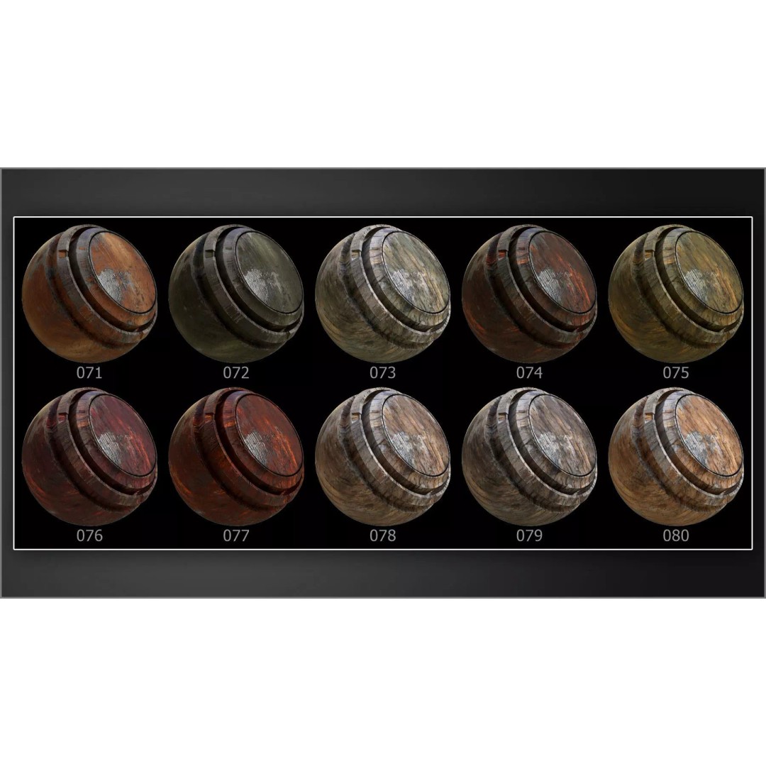 100 Chipped and Burned Wood Smart Materials 3D Model – Substance Painter Textures - View 12