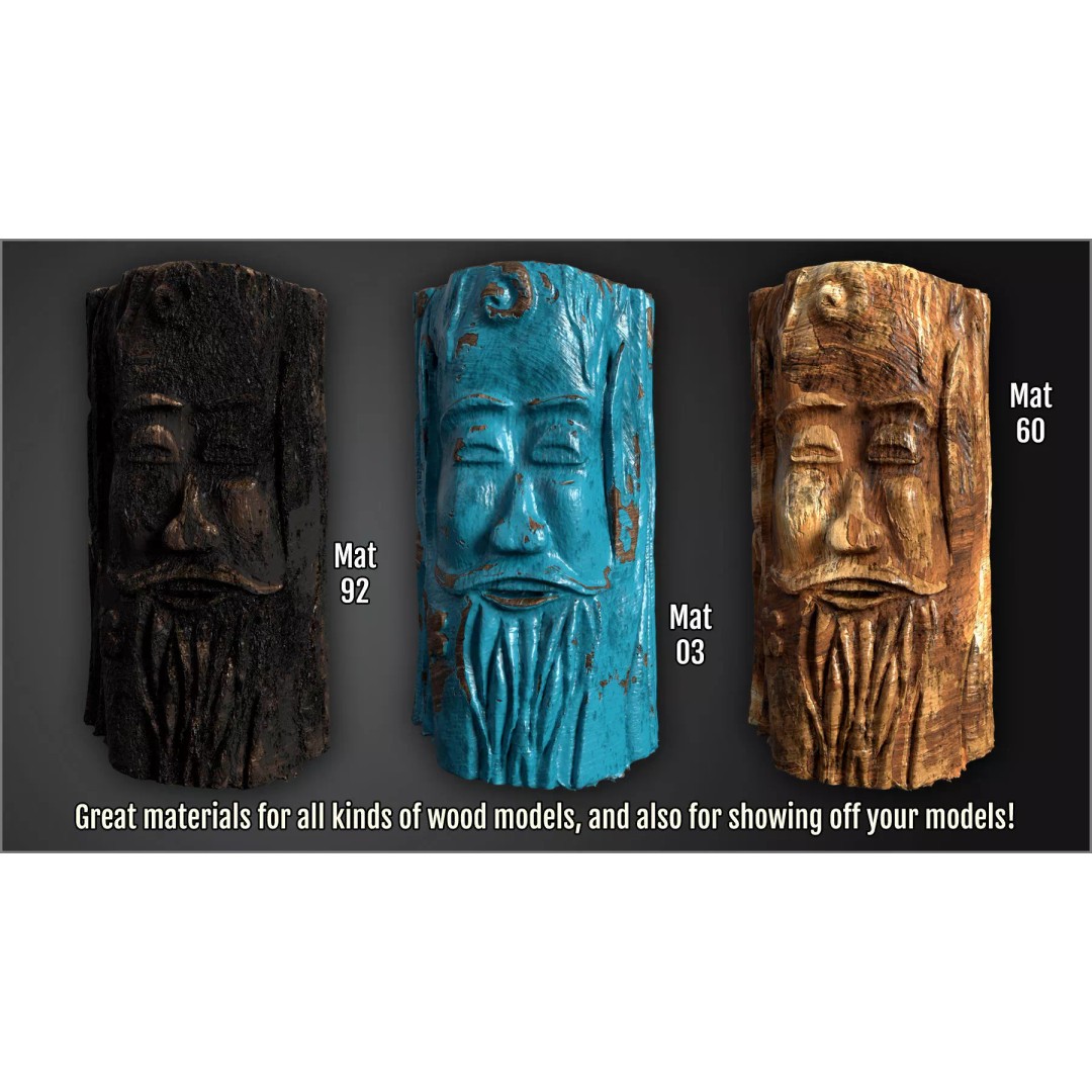 100 Chipped and Burned Wood Smart Materials 3D Model – Substance Painter Textures - View 4