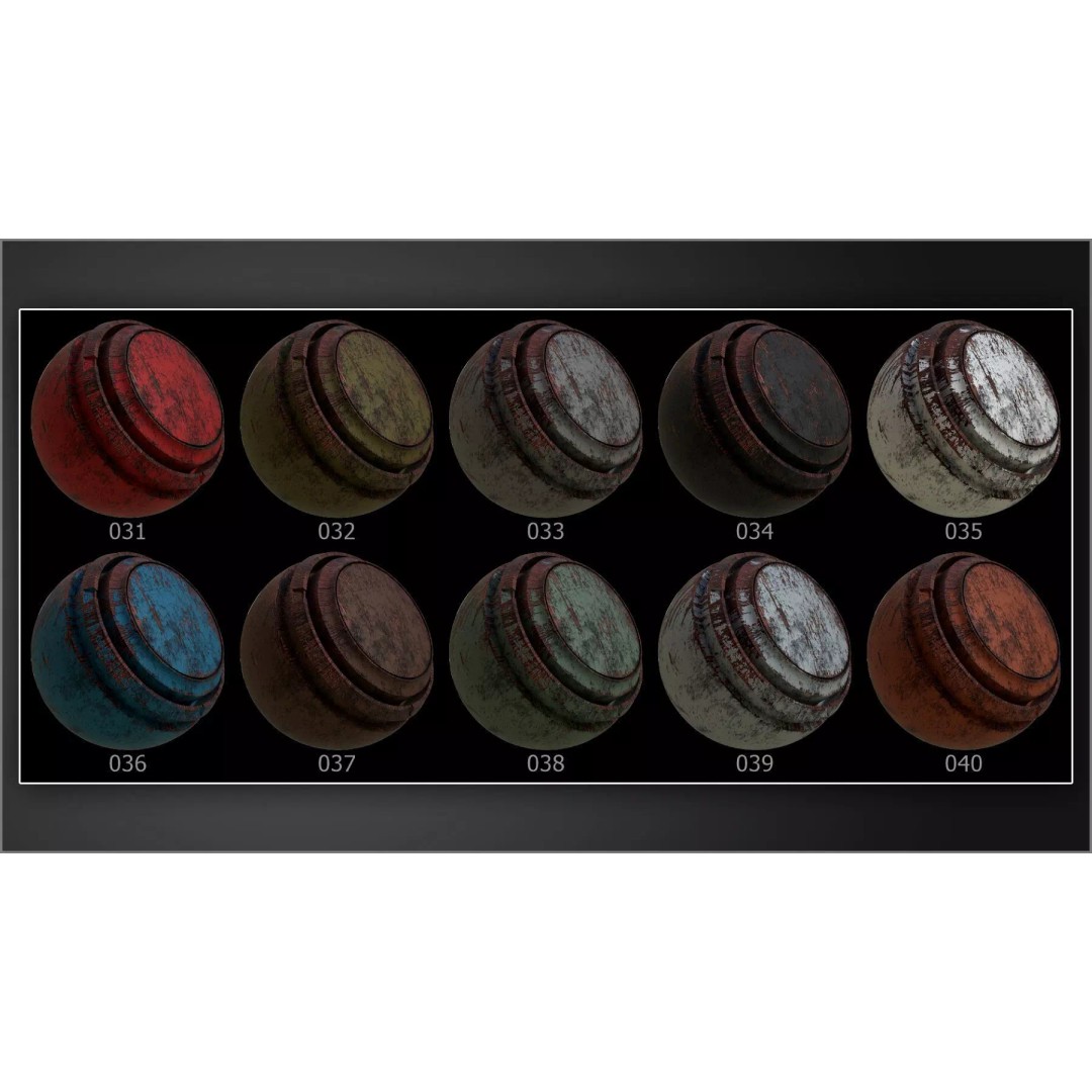 100 Chipped and Burned Wood Smart Materials 3D Model – Substance Painter Textures - View 8
