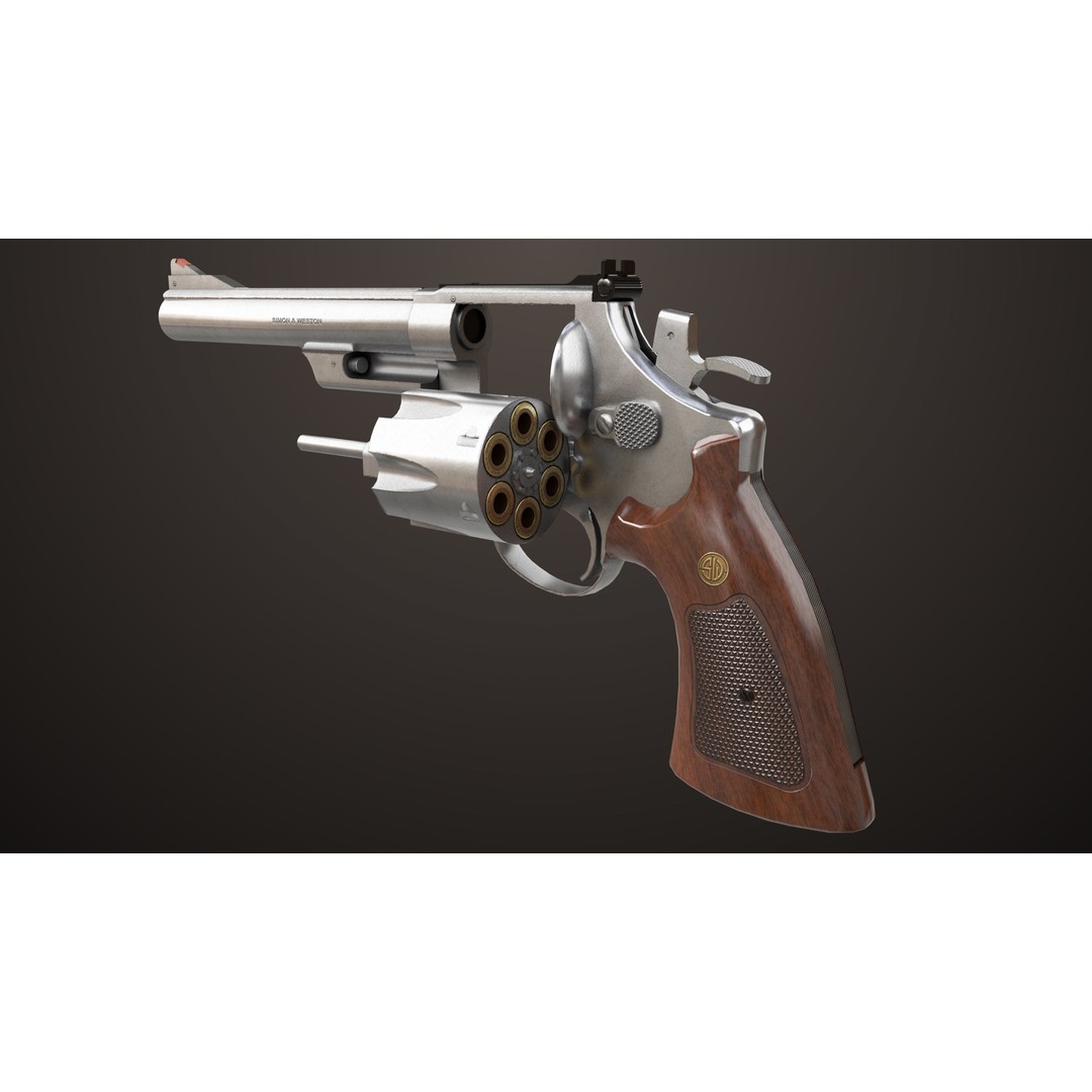 M29 Revolver 3D Model – Low Poly PBR Game Asset, FBX - View 10