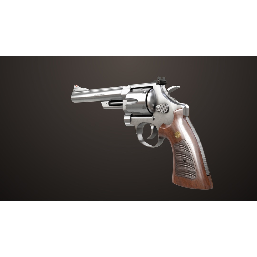 M29 Revolver 3D Model – Low Poly PBR Game Asset, FBX - View 11