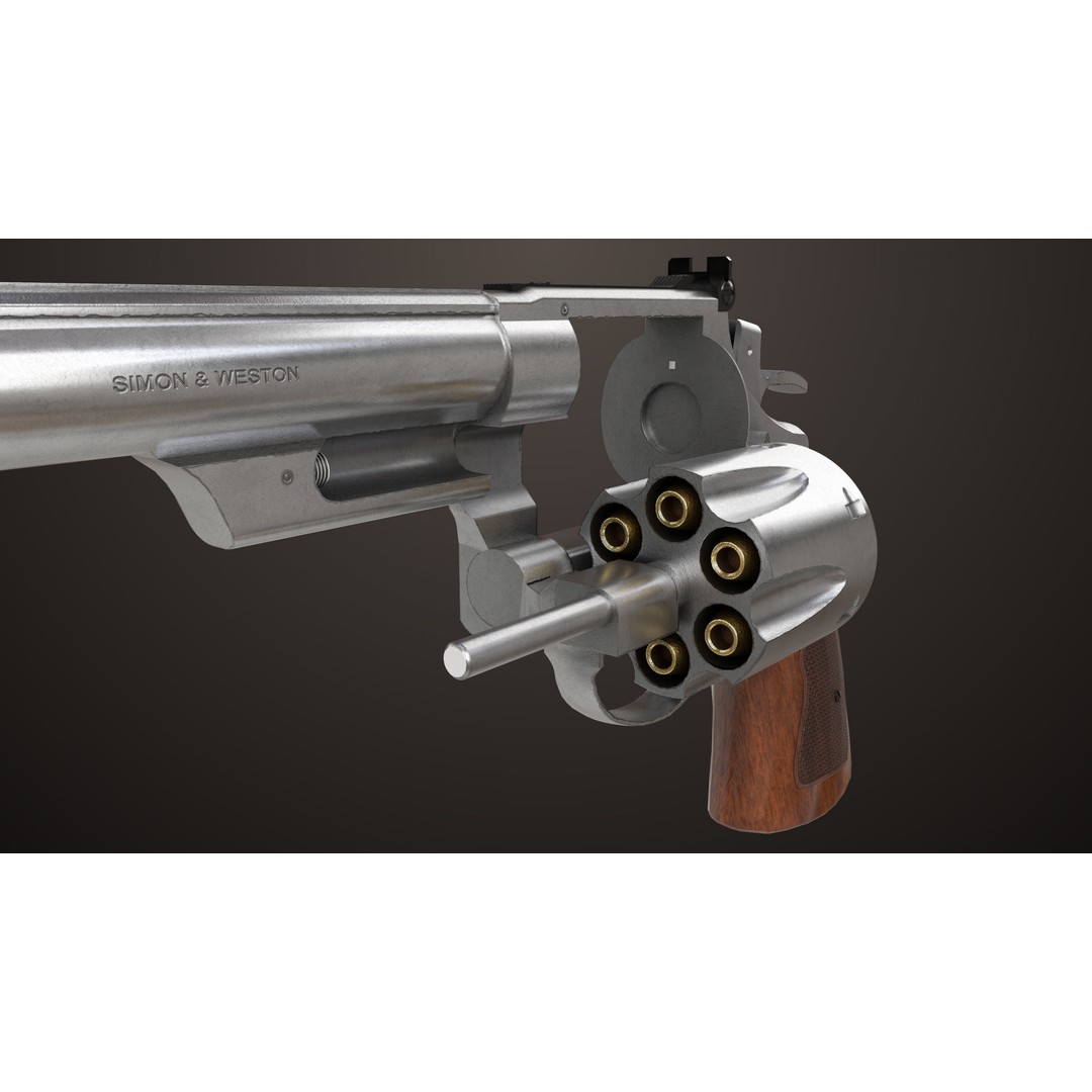 M29 Revolver 3D Model – Low Poly PBR Game Asset, FBX - View 12