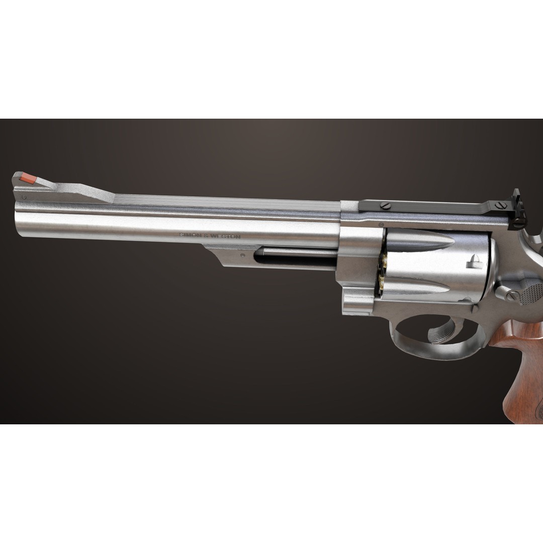 M29 Revolver 3D Model – Low Poly PBR Game Asset, FBX - View 14