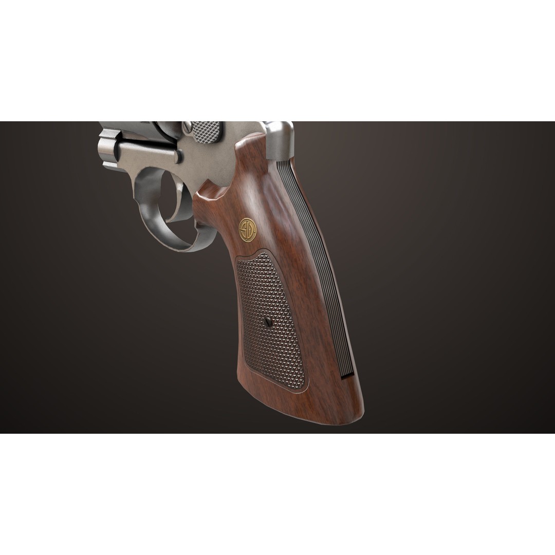M29 Revolver 3D Model – Low Poly PBR Game Asset, FBX - View 15