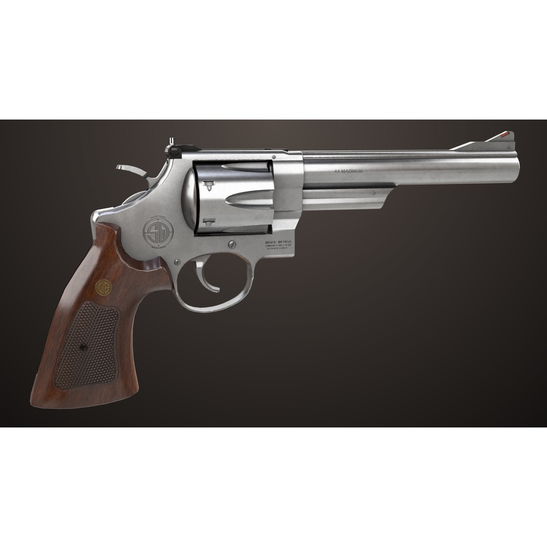 M29 Revolver 3D Model – Low Poly PBR Game Asset, FBX - View 16