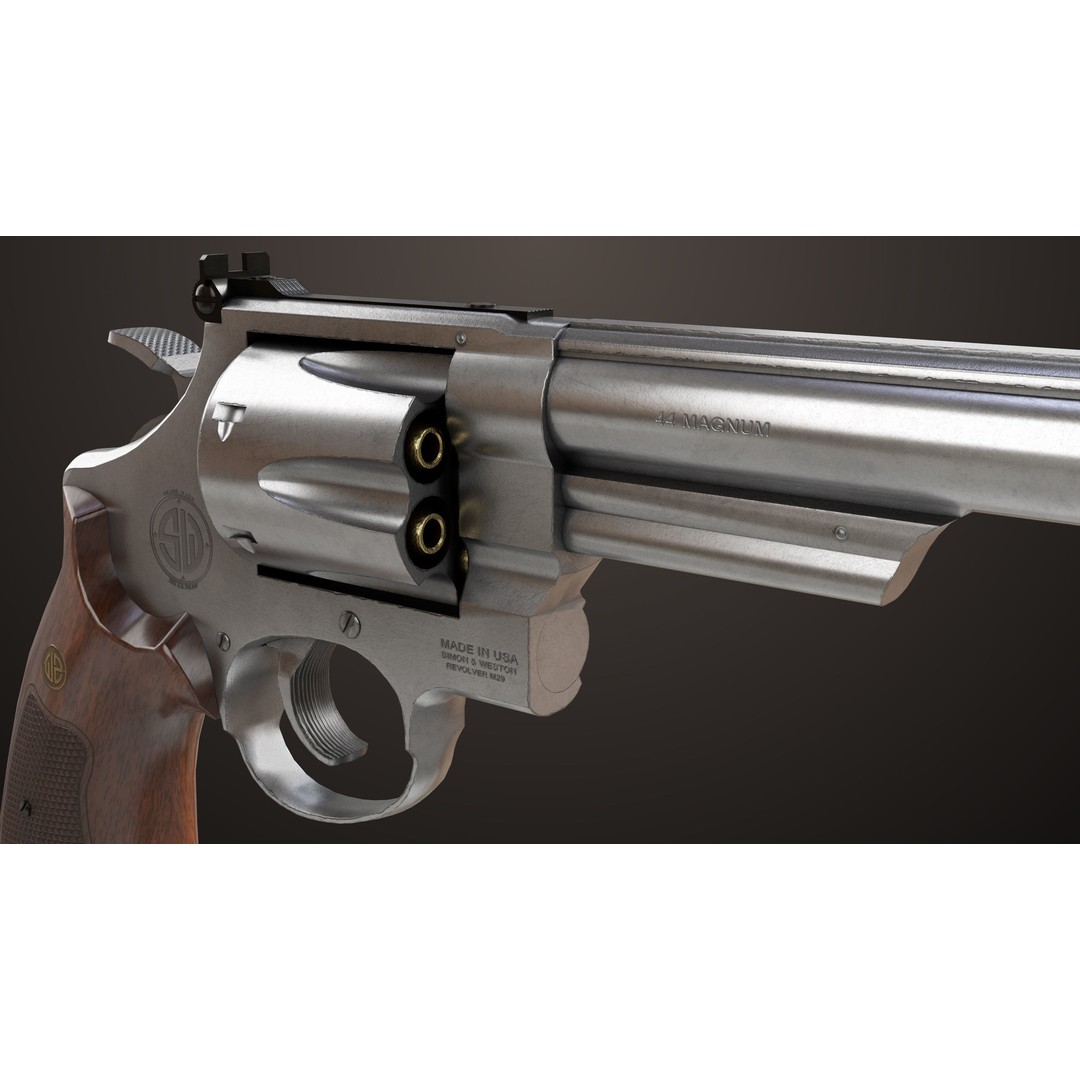 M29 Revolver 3D Model – Low Poly PBR Game Asset, FBX - View 17