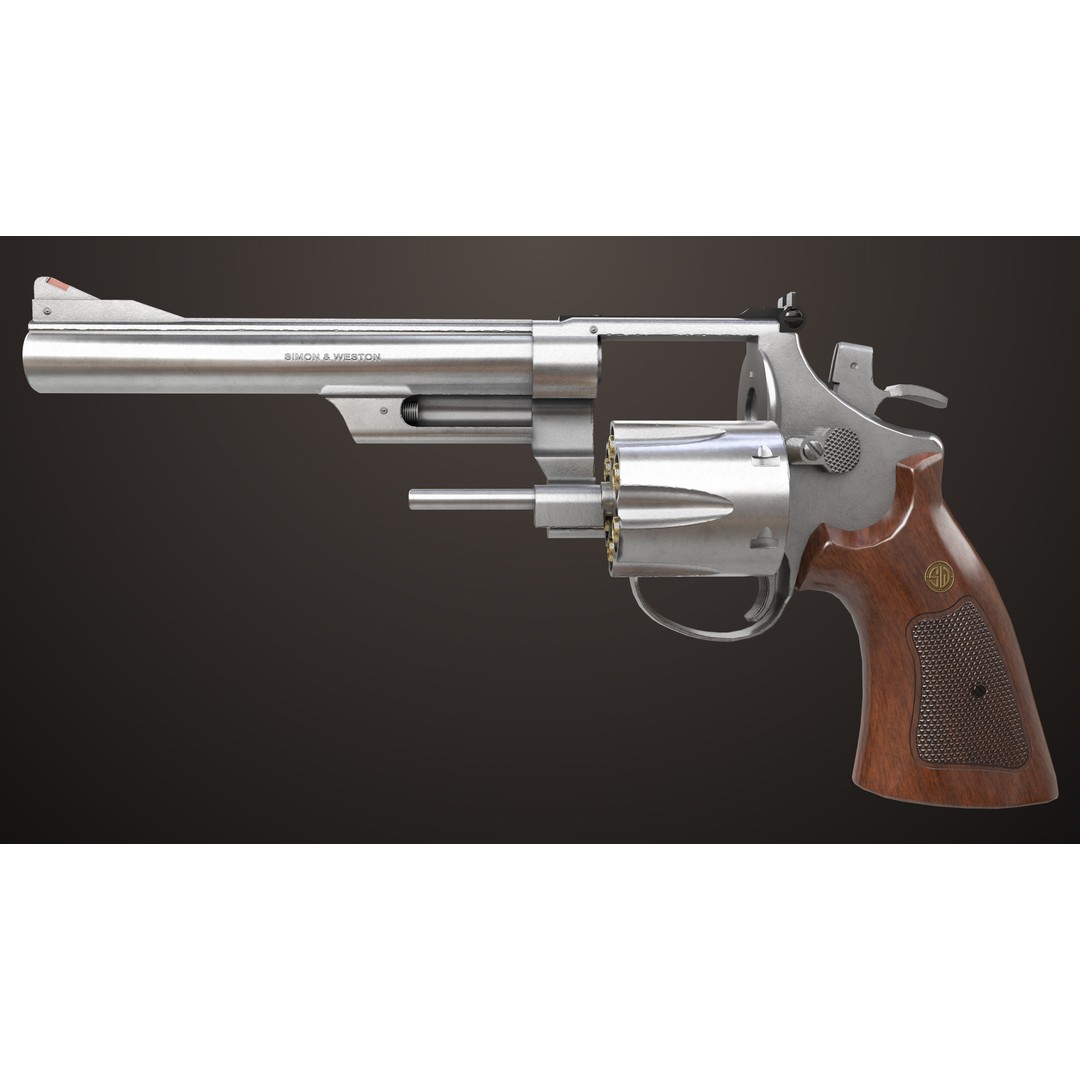M29 Revolver 3D Model – Low Poly PBR Game Asset, FBX - View 18