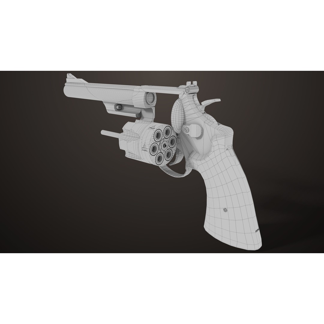 M29 Revolver 3D Model – Low Poly PBR Game Asset, FBX - View 23