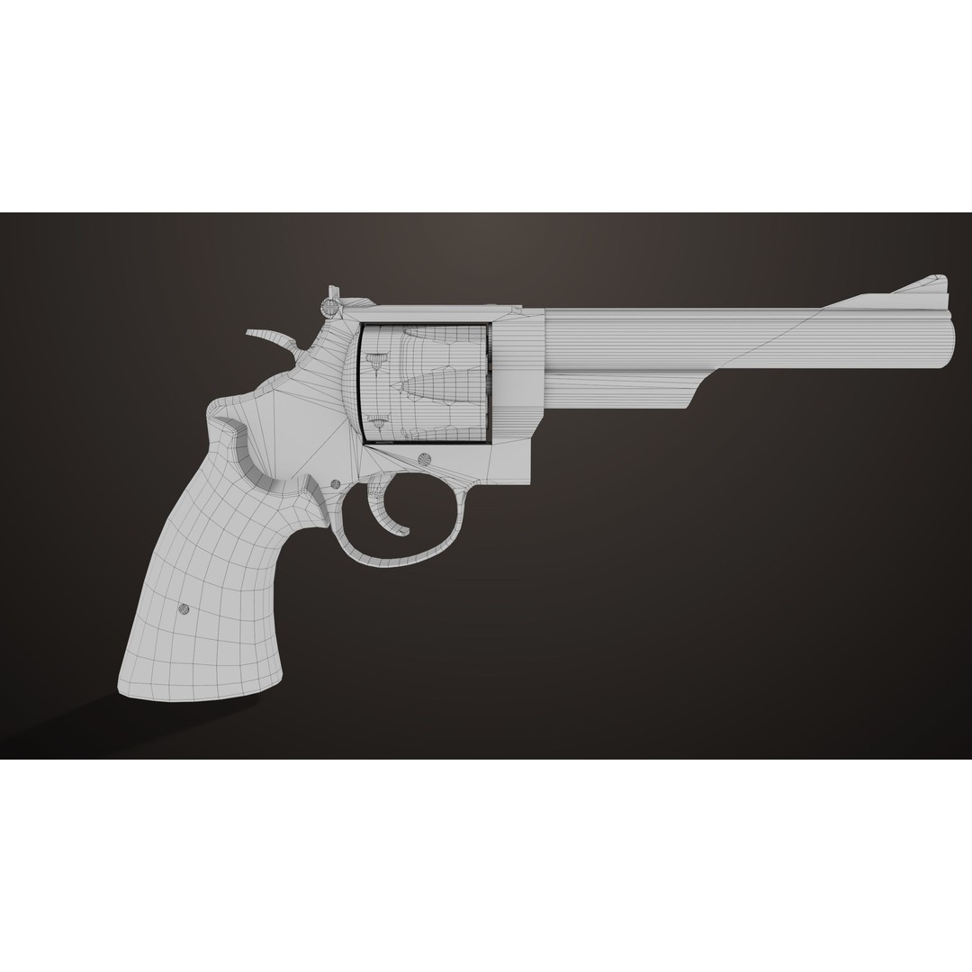 M29 Revolver 3D Model – Low Poly PBR Game Asset, FBX - View 25