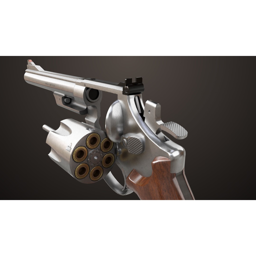 M29 Revolver 3D Model – Low Poly PBR Game Asset, FBX - View 6