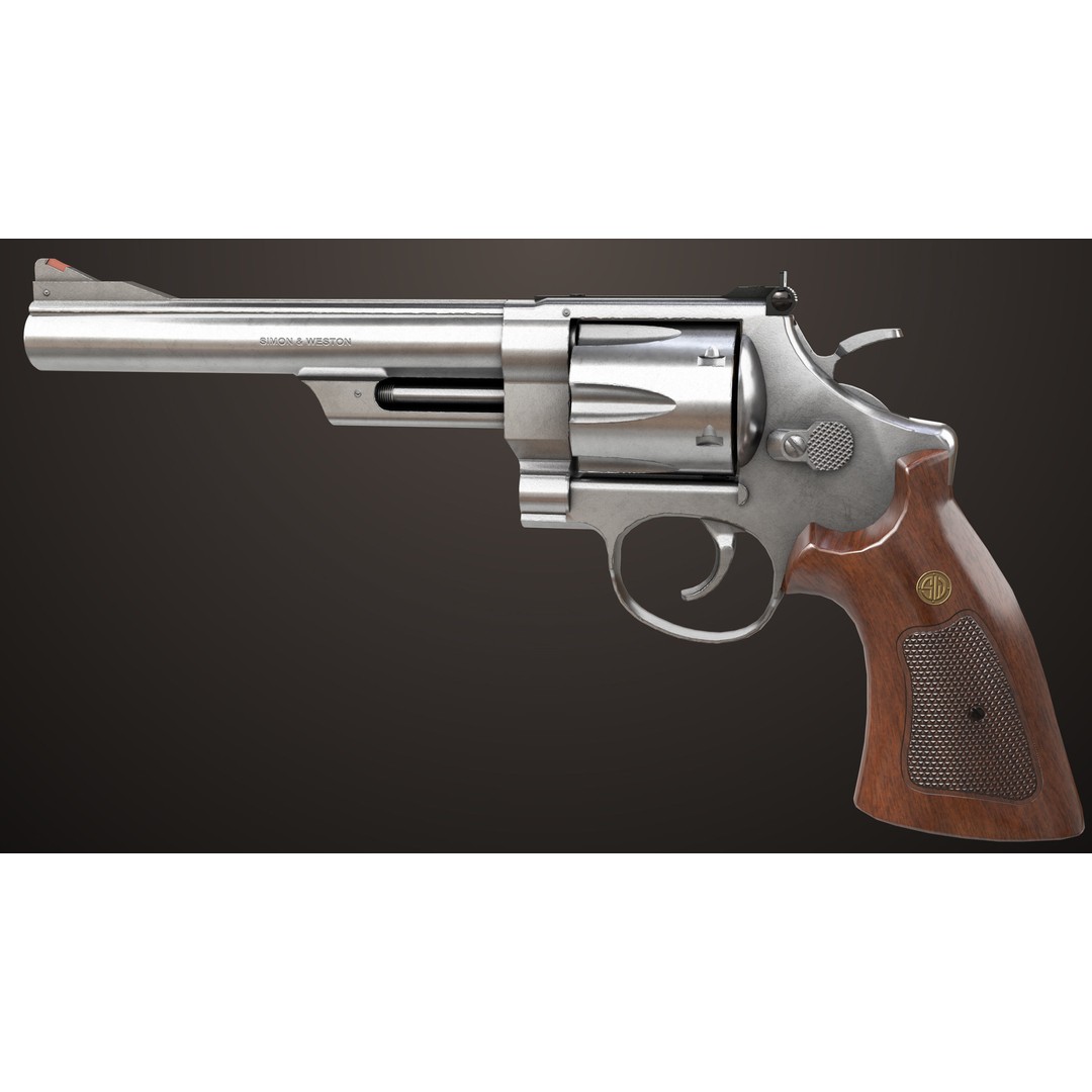 M29 Revolver 3D Model – Low Poly PBR Game Asset, FBX - View 7