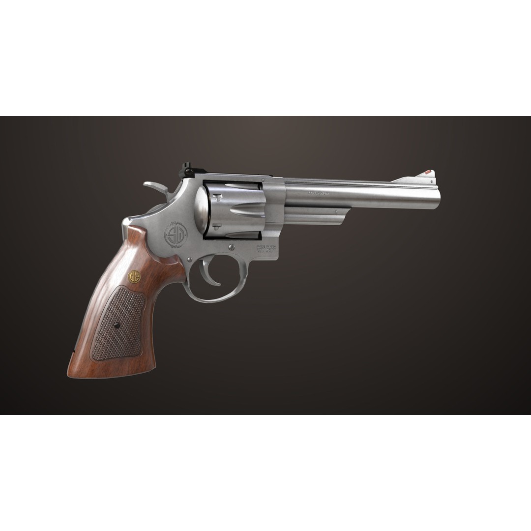 M29 Revolver 3D Model – Low Poly PBR Game Asset, FBX - View 9