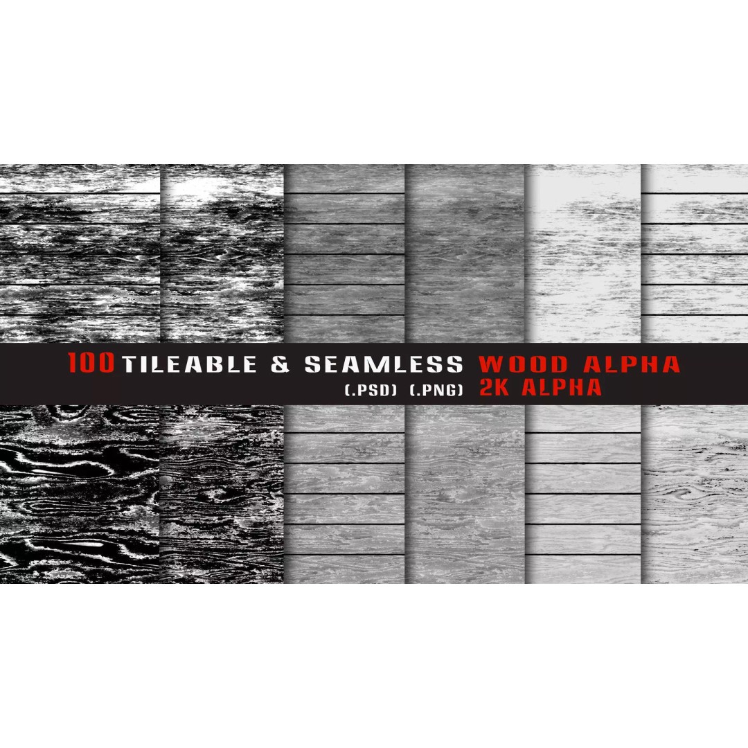 Surface Damage & Wood Alpha Textures 3D Model – 896 High-Quality Alphas - View 16