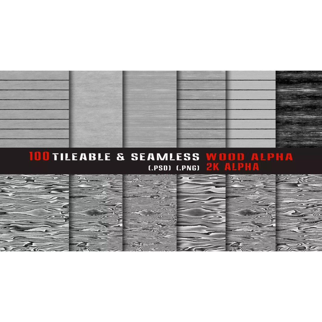 Surface Damage & Wood Alpha Textures 3D Model – 896 High-Quality Alphas - View 18