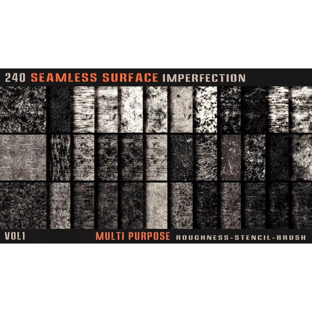 Surface Damage & Wood Alpha Textures 3D Model – 896 High-Quality Alphas - View 8