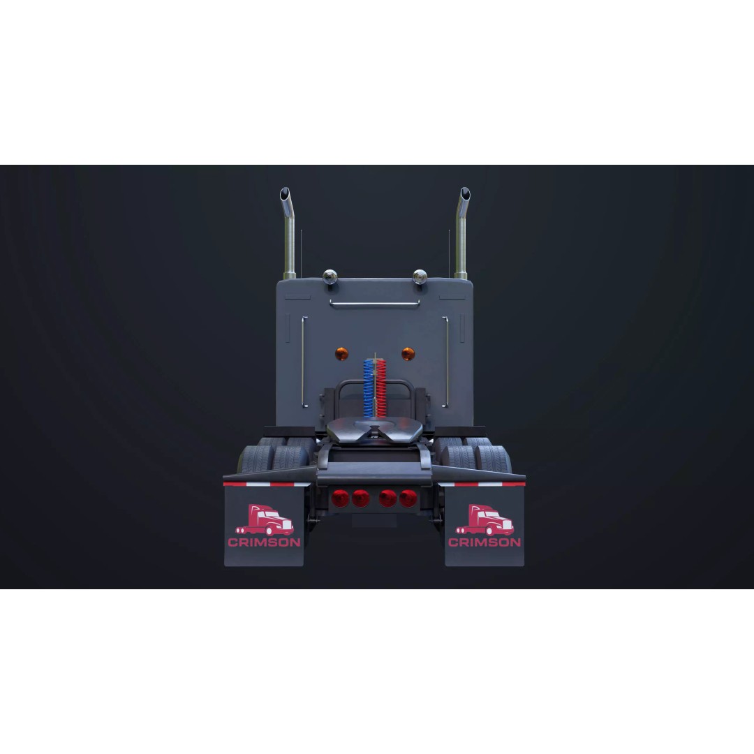 Heavy Truck Chassis 3D Model – Low Poly PBR Rigged Asset, FBX - View 10