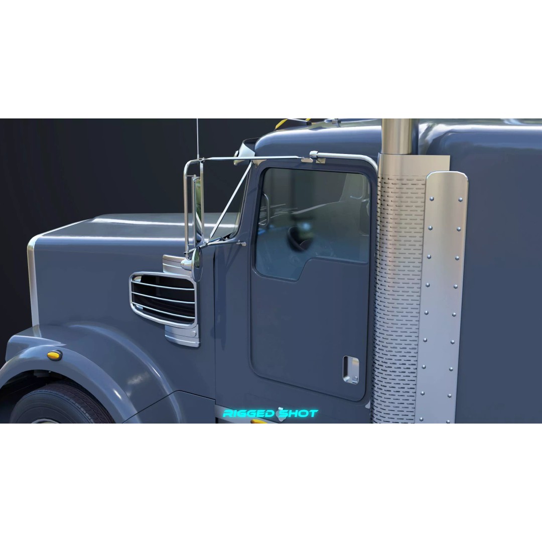 Heavy Truck Chassis 3D Model – Low Poly PBR Rigged Asset, FBX - View 13