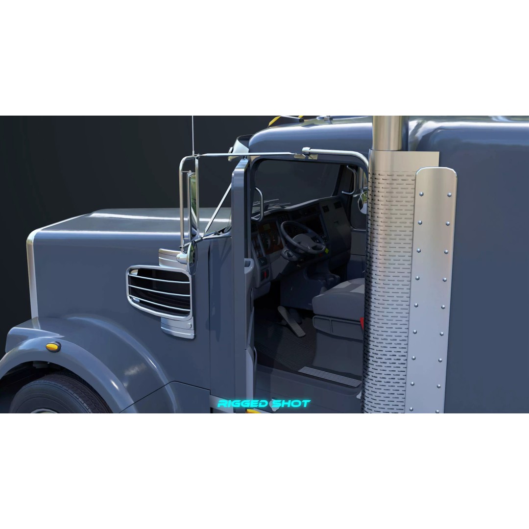 Heavy Truck Chassis 3D Model – Low Poly PBR Rigged Asset, FBX - View 14