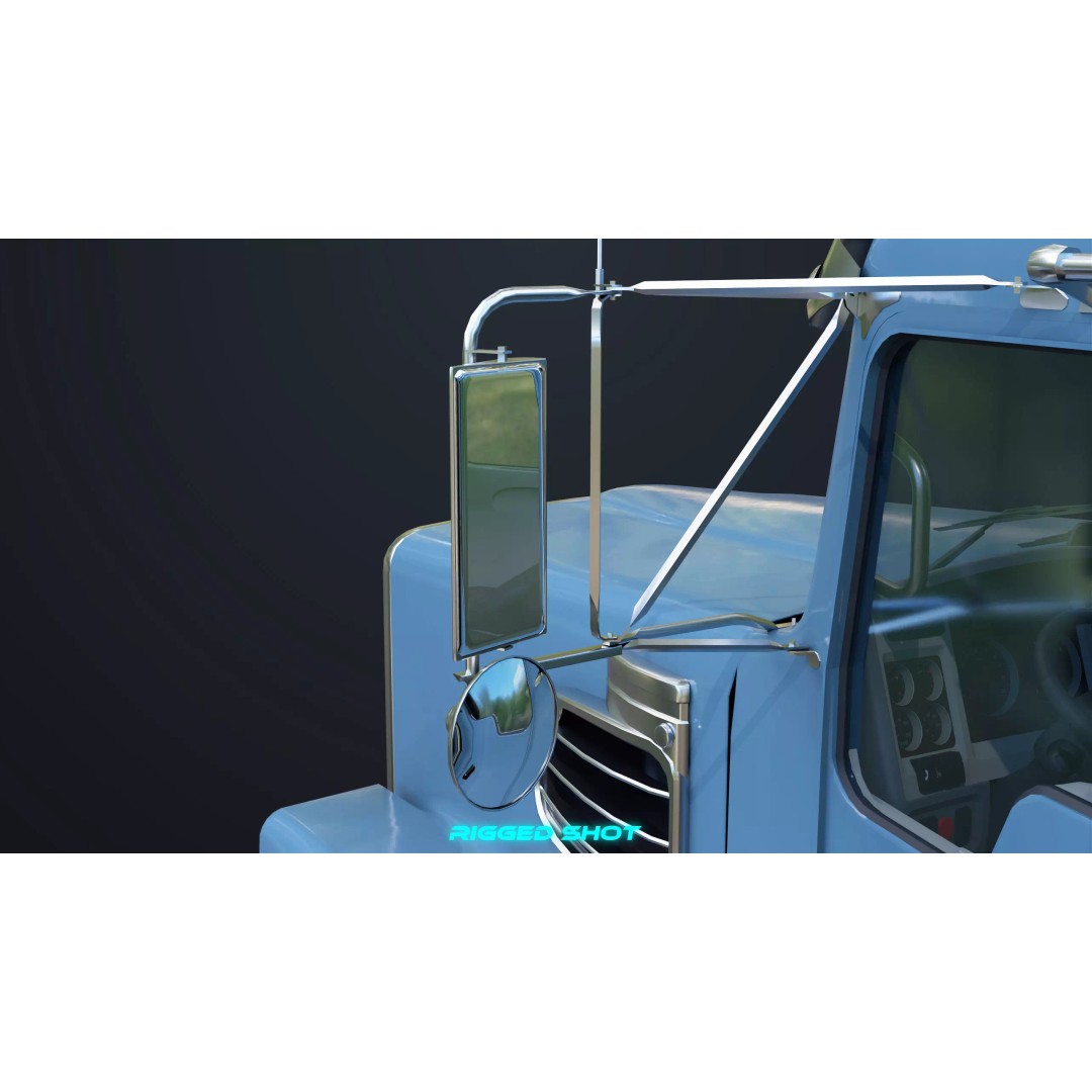 Heavy Truck Chassis 3D Model – Low Poly PBR Rigged Asset, FBX - View 15