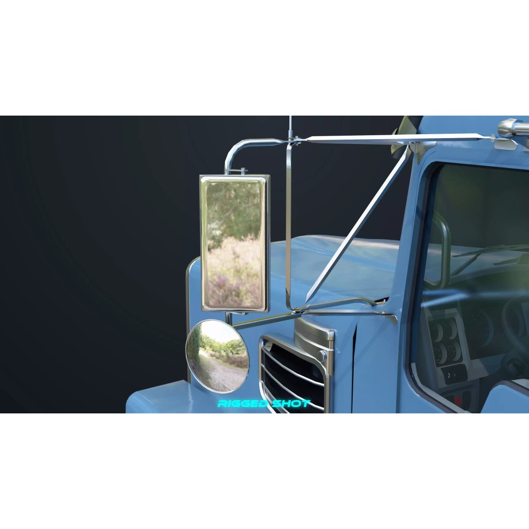 Heavy Truck Chassis 3D Model – Low Poly PBR Rigged Asset, FBX - View 16