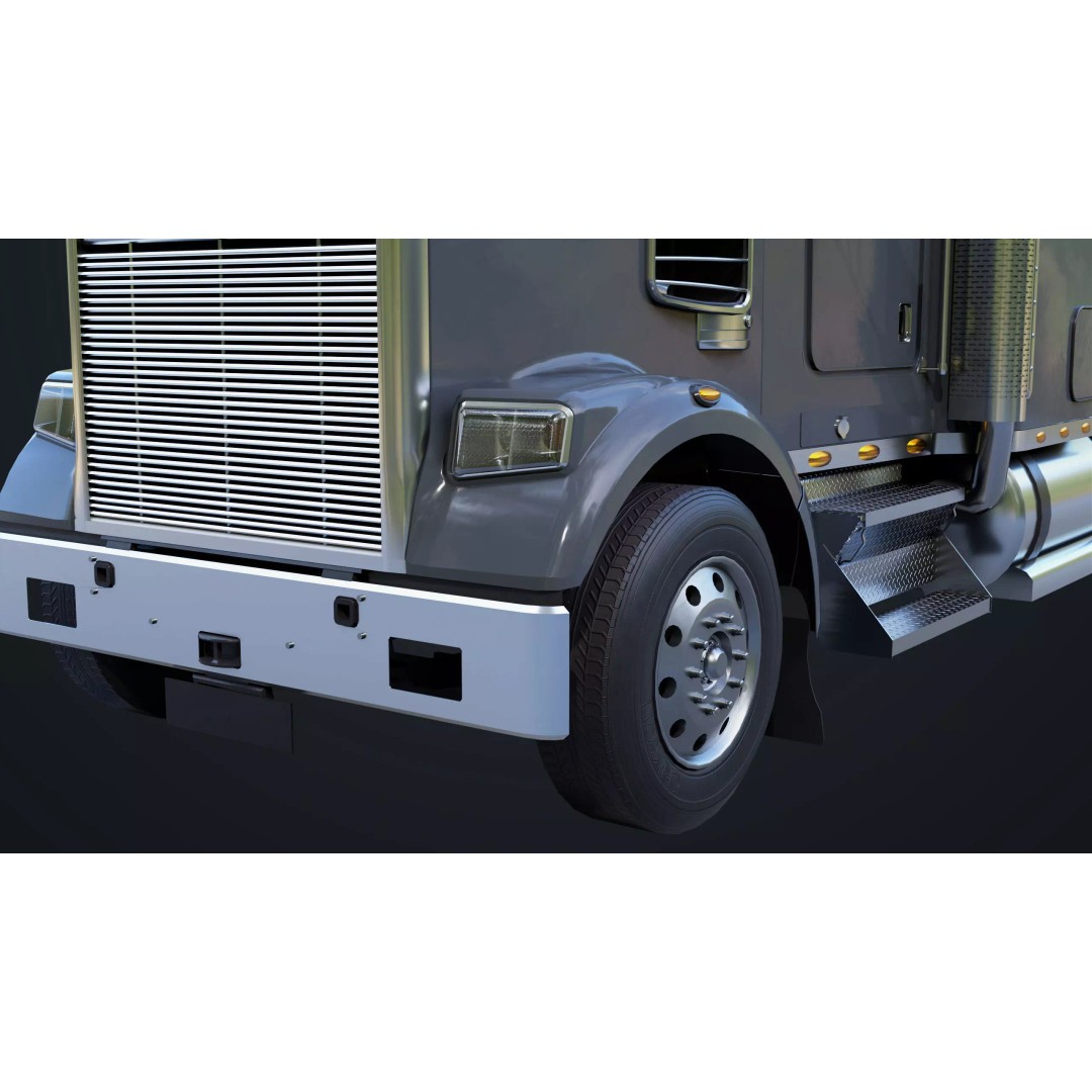 Heavy Truck Chassis 3D Model – Low Poly PBR Rigged Asset, FBX - View 20