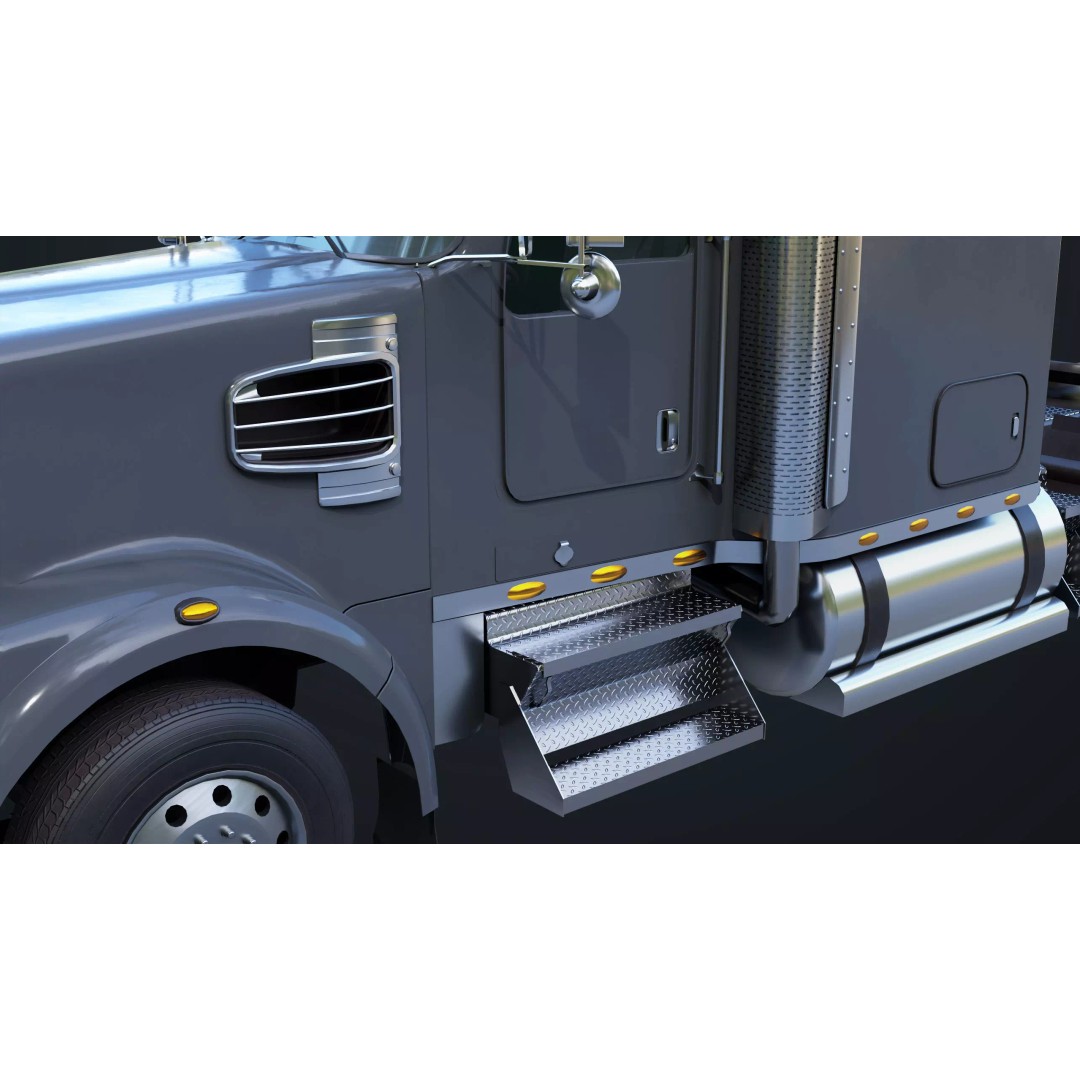 Heavy Truck Chassis 3D Model – Low Poly PBR Rigged Asset, FBX - View 21