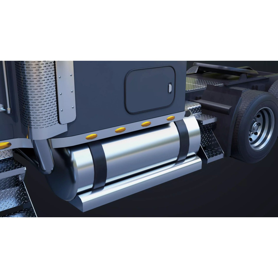 Heavy Truck Chassis 3D Model – Low Poly PBR Rigged Asset, FBX - View 24