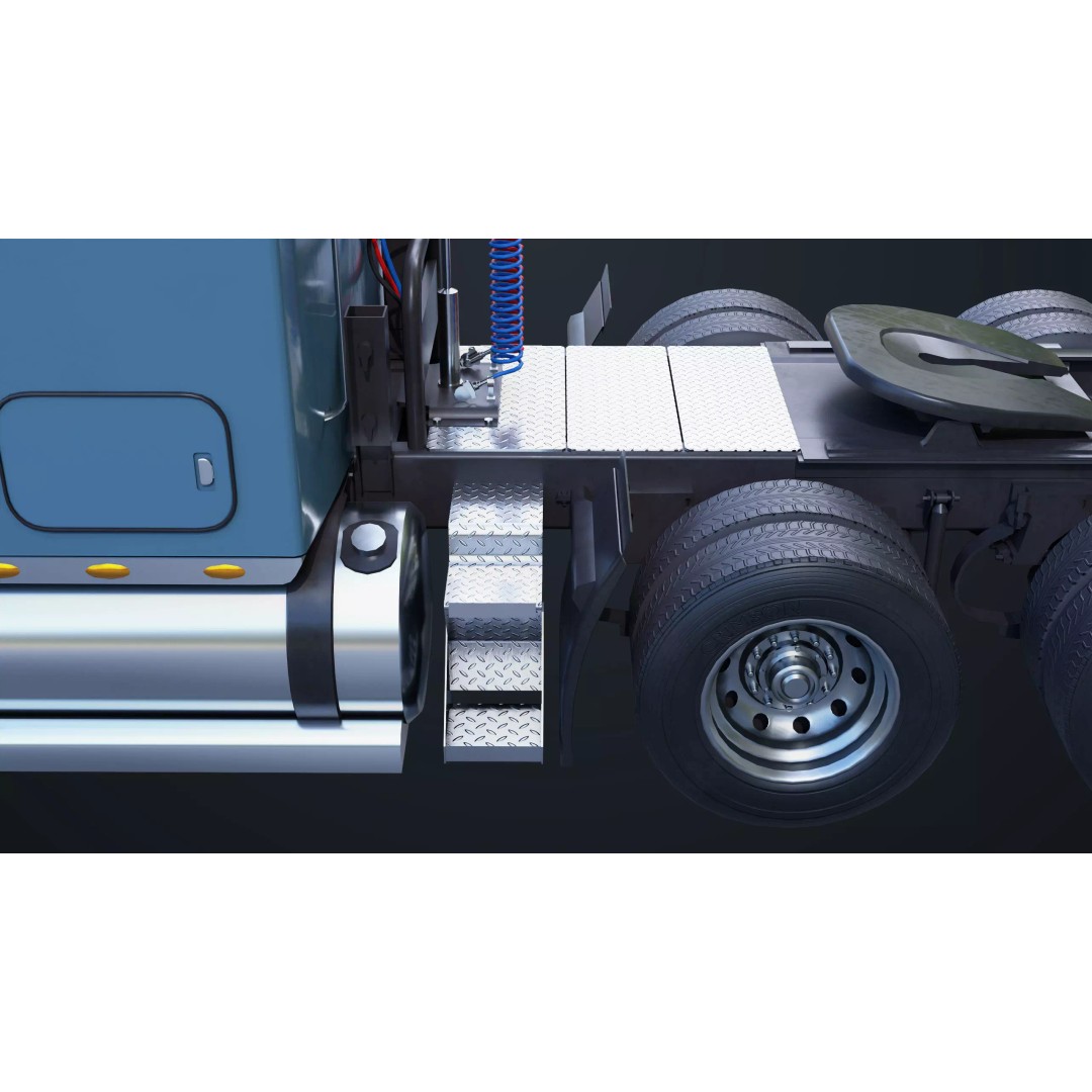Heavy Truck Chassis 3D Model – Low Poly PBR Rigged Asset, FBX - View 32
