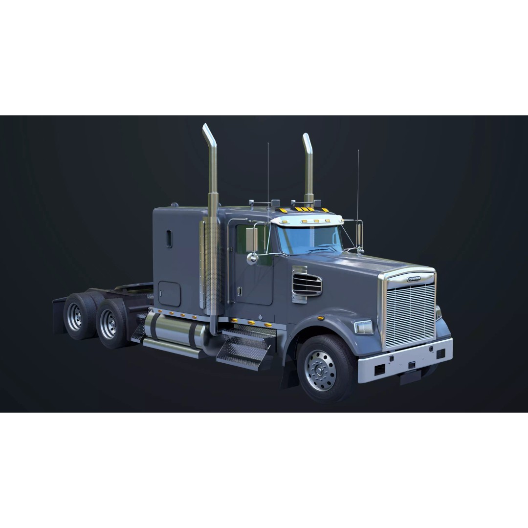 Heavy Truck Chassis 3D Model – Low Poly PBR Rigged Asset, FBX - View 4