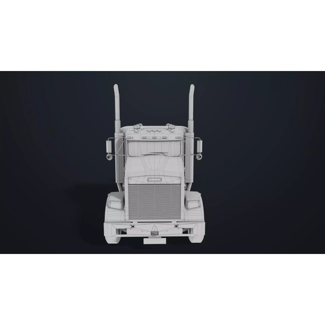 Heavy Truck Chassis 3D Model – Low Poly PBR Rigged Asset, FBX - View 43