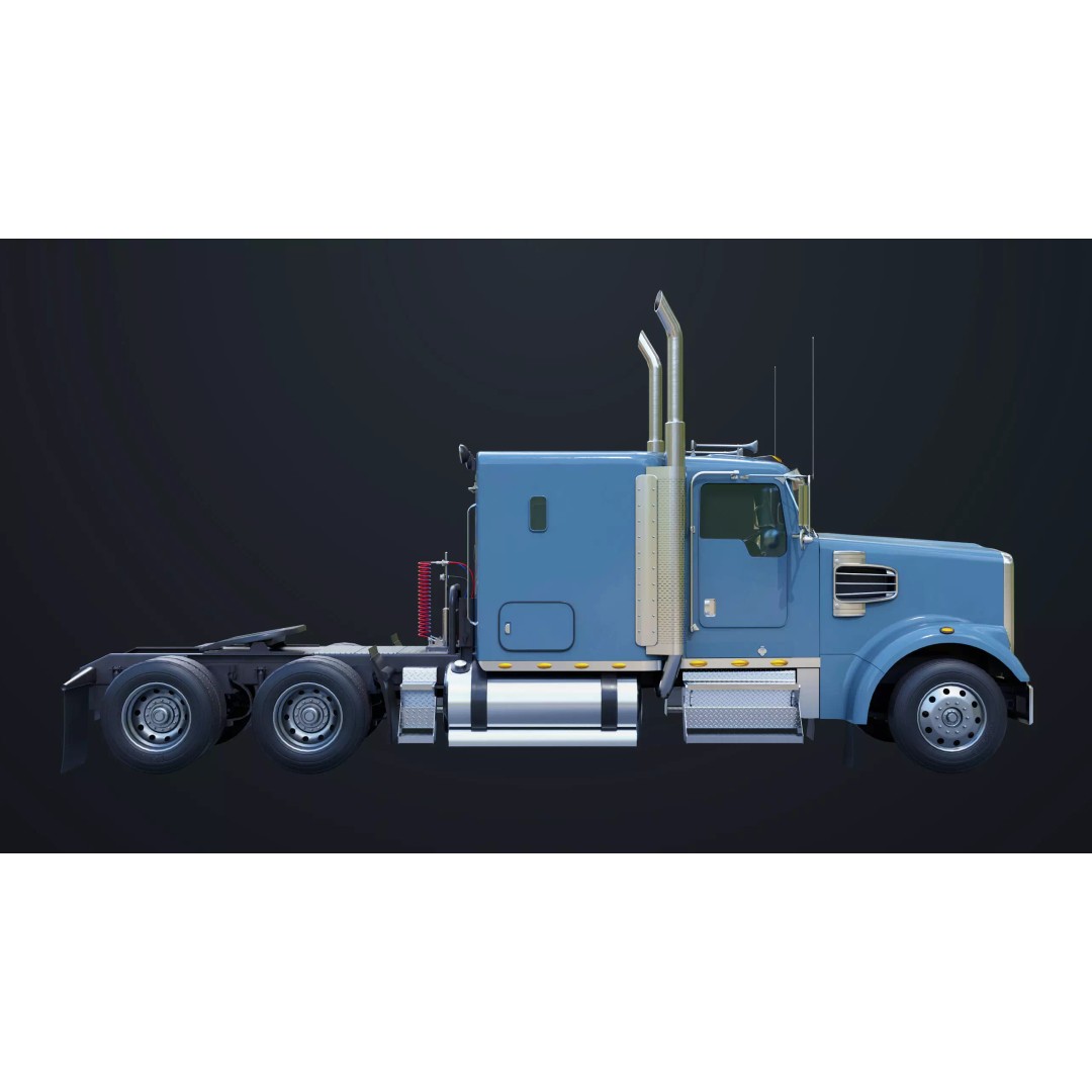 Heavy Truck Chassis 3D Model – Low Poly PBR Rigged Asset, FBX - View 5