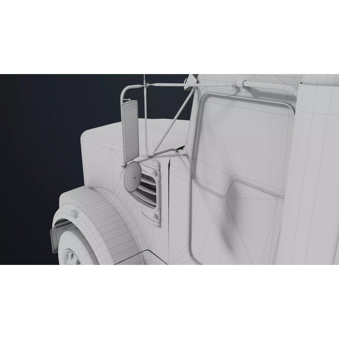Heavy Truck Chassis 3D Model – Low Poly PBR Rigged Asset, FBX - View 52