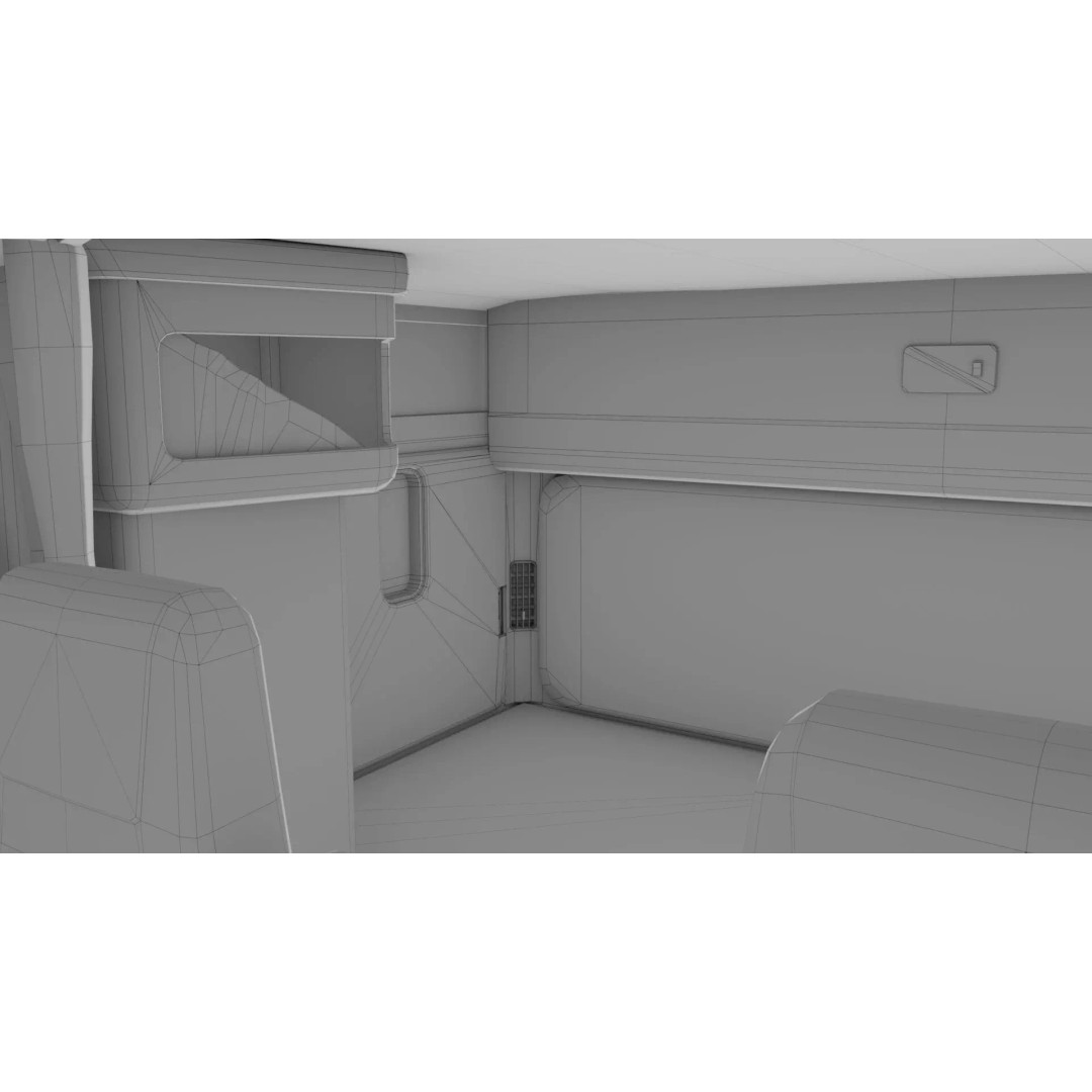 Heavy Truck Chassis 3D Model – Low Poly PBR Rigged Asset, FBX - View 65