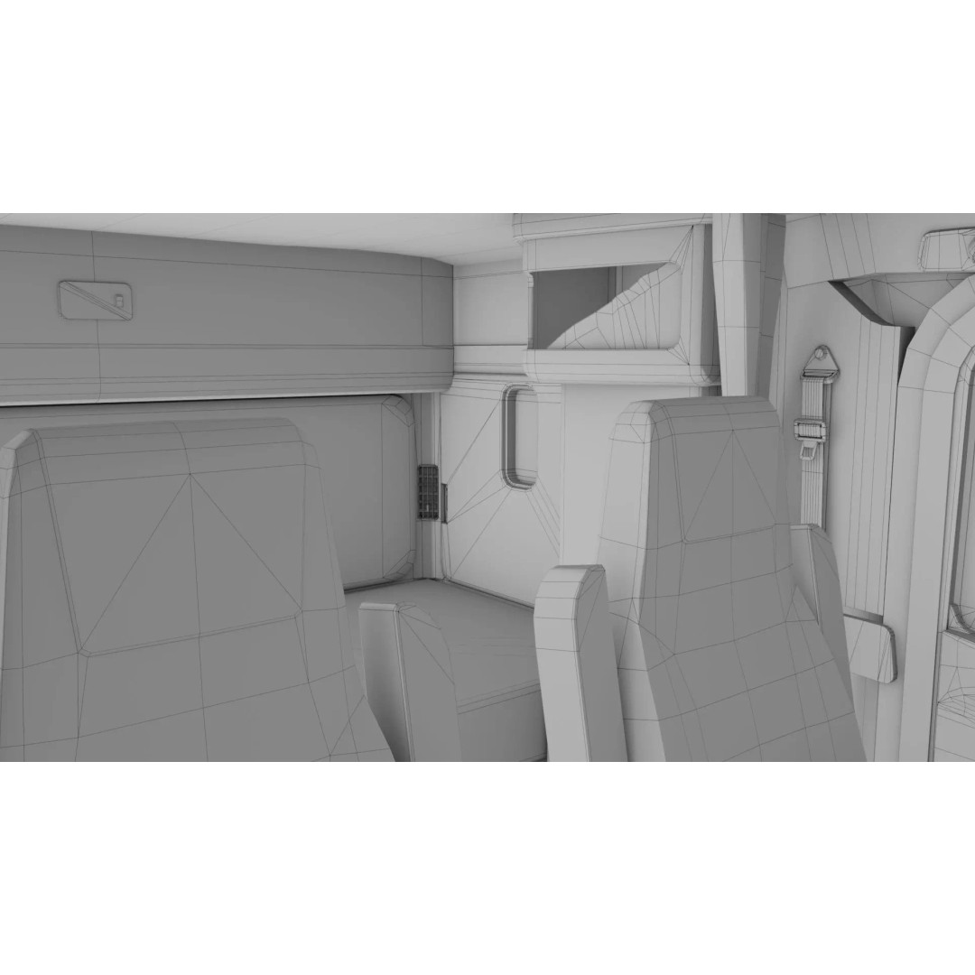 Heavy Truck Chassis 3D Model – Low Poly PBR Rigged Asset, FBX - View 66