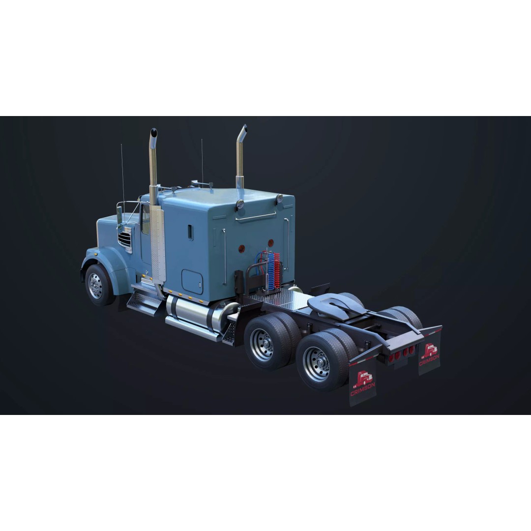 Heavy Truck Chassis 3D Model – Low Poly PBR Rigged Asset, FBX - View 7