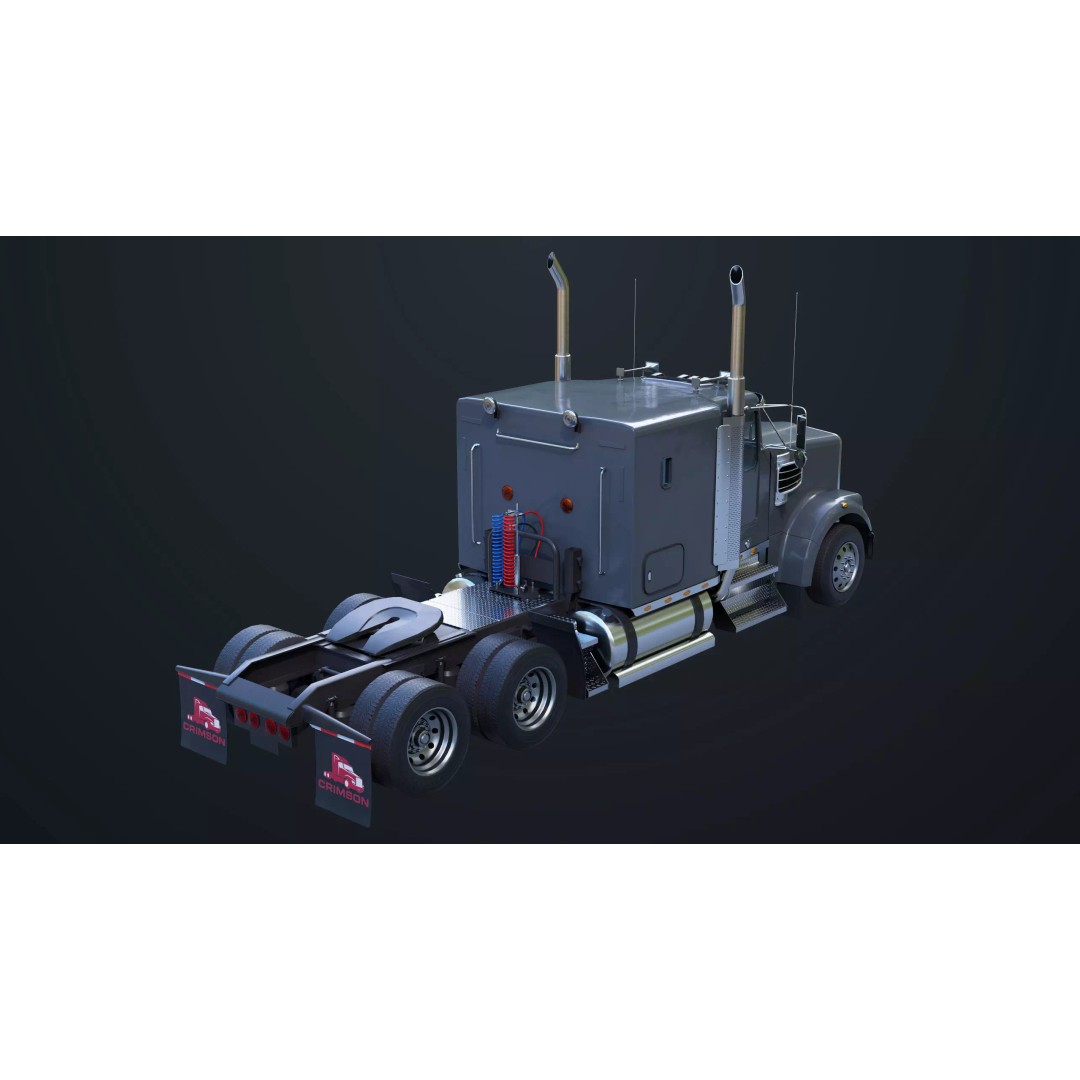 Heavy Truck Chassis 3D Model – Low Poly PBR Rigged Asset, FBX - View 8