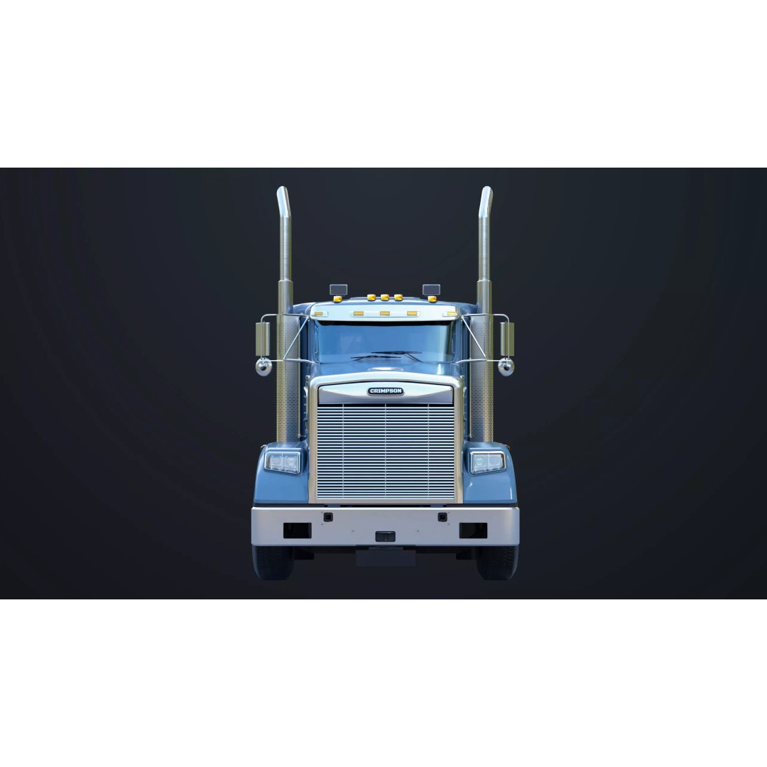 Heavy Truck Chassis 3D Model – Low Poly PBR Rigged Asset, FBX - View 9