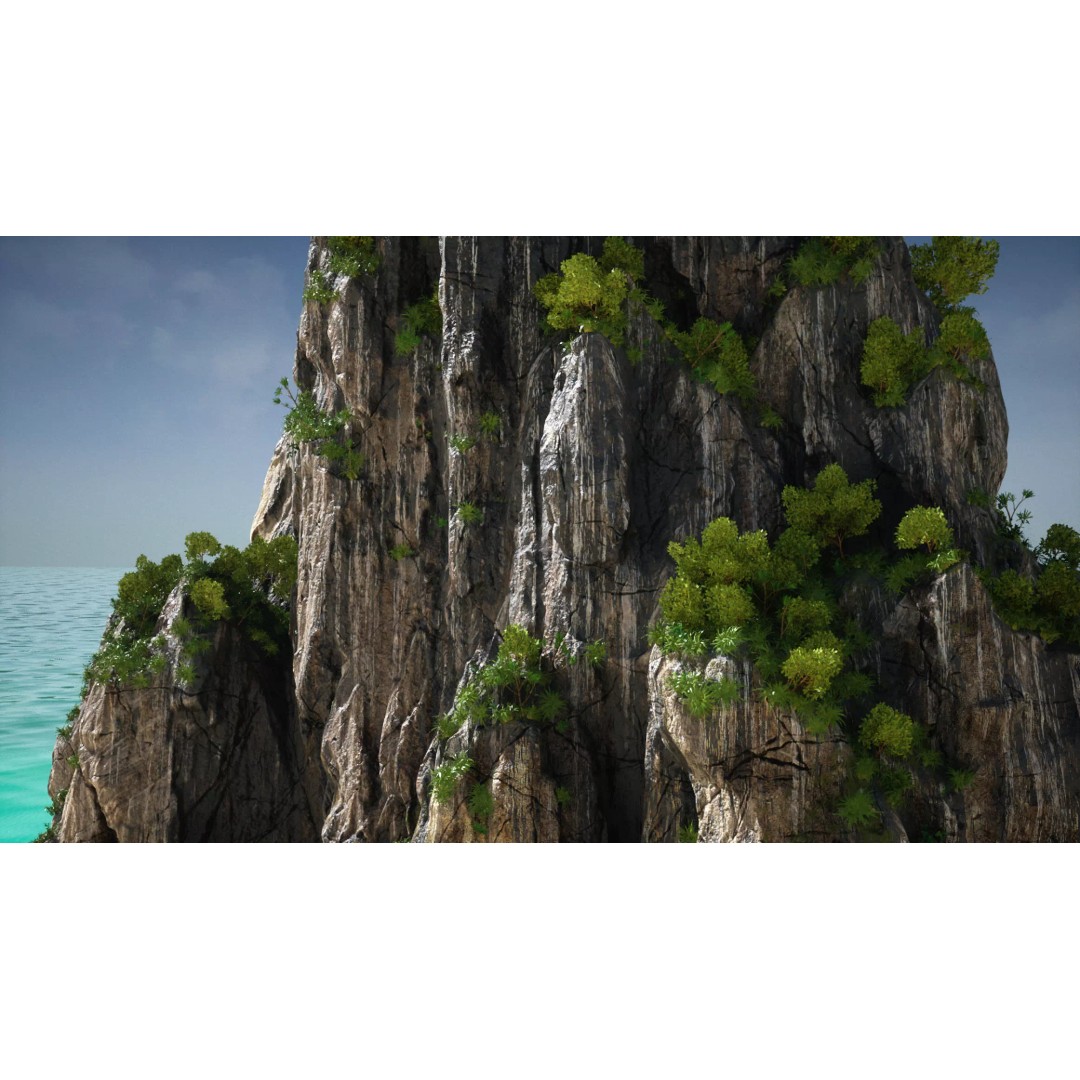 Asian Rocks 3D Model – Low Poly Nature Asset with PBR Textures
