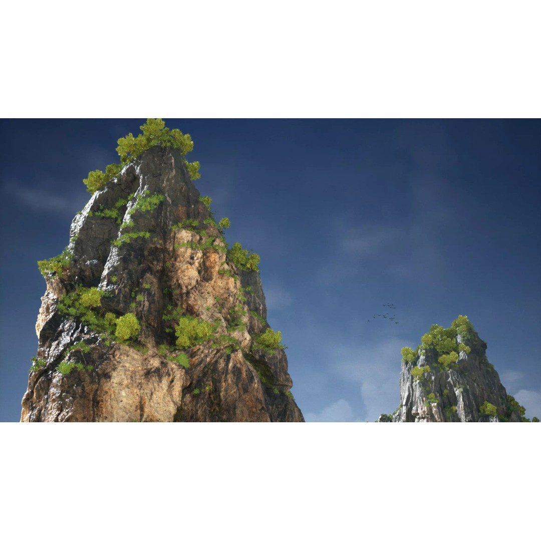 Asian Rocks 3D Model – Low Poly Nature Asset with PBR Textures - View 11